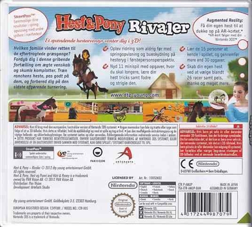 Hest og Pony Rivaler - Nintendo 3DS Spil - (B Grade) (Genbrug)